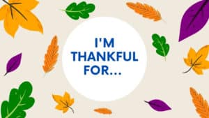 I'm thankful