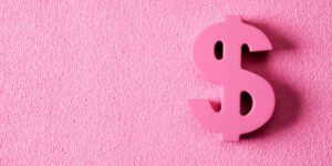 Pink dollar sign